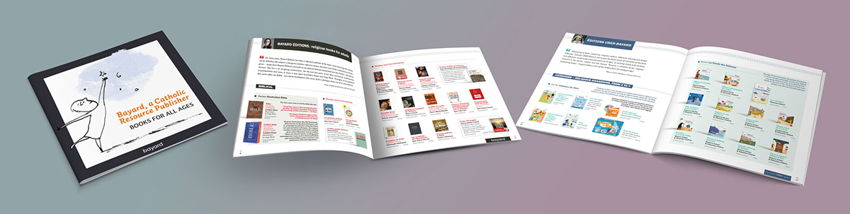 Liret catalogue 2019 présentant les publications du groupe Bayard, en anglais.