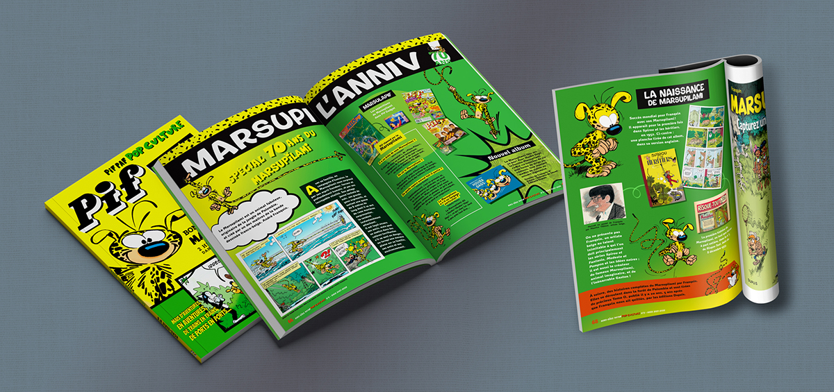 Hors-série Pif n°3, hiver 2021-2022, appelé Pif Paf Pop Culture. Spécial 70 ans du Marsupilami.