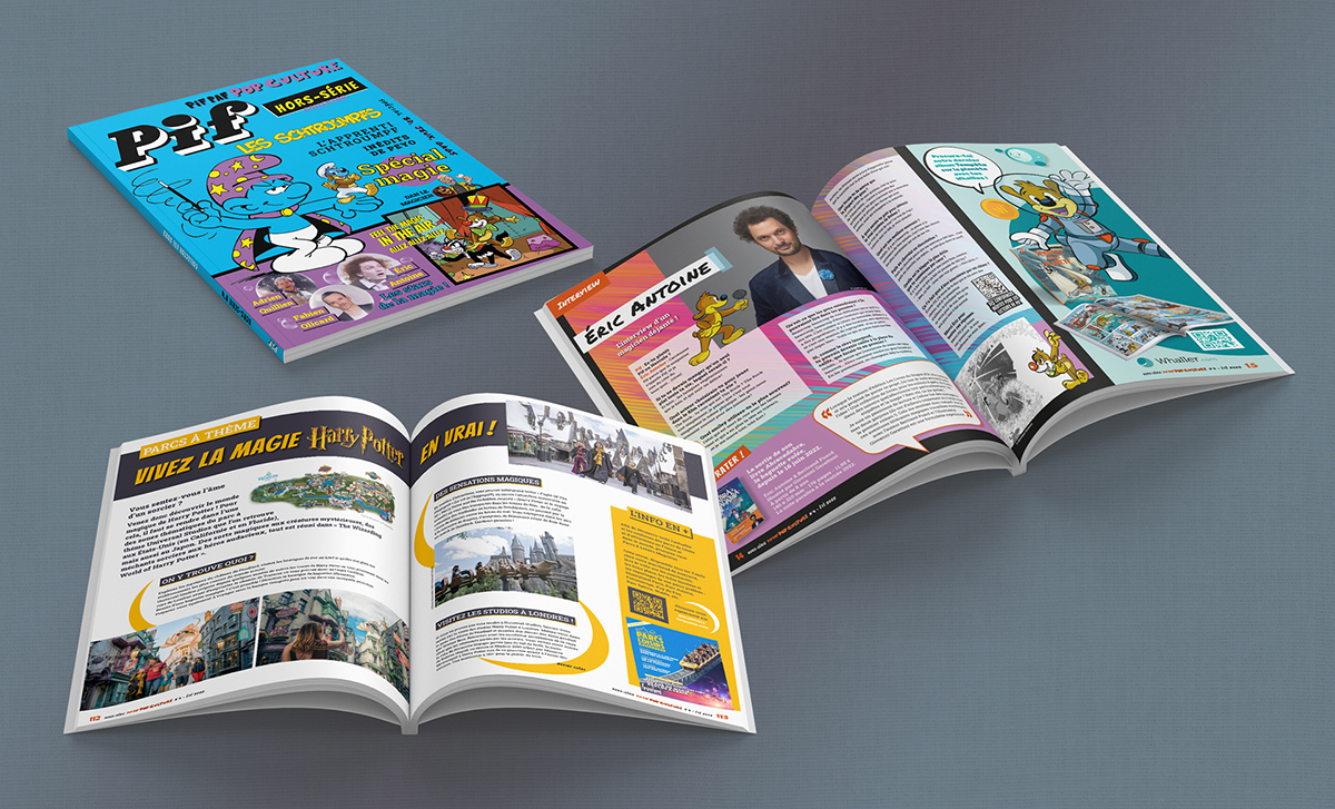 Pip Paf Pop Culture n°4, été 2022, spécial Magie avec les Schtroumpfs.